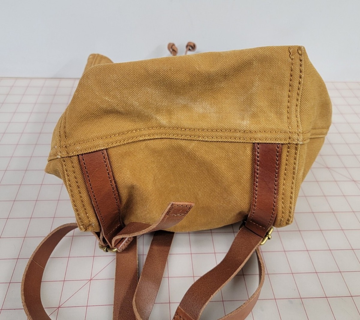 MADEWELL The Canvas Somerset Drawstring Backpack Acorn Brown 