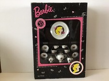 NOS 35th Anniversary 1994 Mattel BARBIE DOLL Miniature China Tea Set In Box