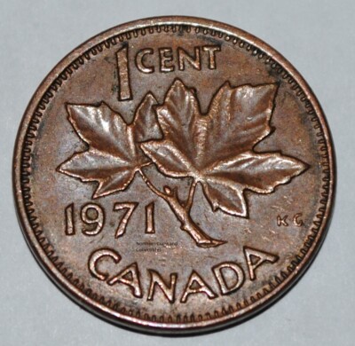 ヴィンテージ アクリル キューブ - 1セント - カナダ - 1971 Canada 1971 1 Cent Copper One Canadian Penny Coin | eBay