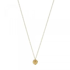 FOSSIL GOLD TONE PAVE CRYSTAL GLITZ DISCO BALL CHARM CHAIN NECKLACE JF01020710