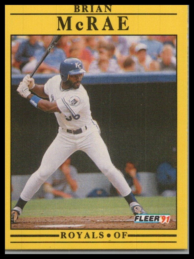 1991 Fleer #563b Brian McRae Base
