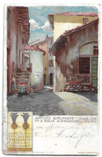 CARTOLINA DI COMO ,BRUNATE - CASA OVE FU A BALIA DI ALESSANDRO VOLTA - 1901