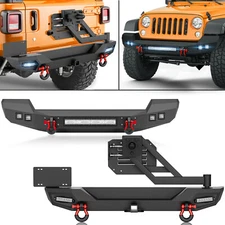 Rear Or Full Width Front Bumper W/ D-rings For 2018-2025 Jeep Wrangler JL JLU