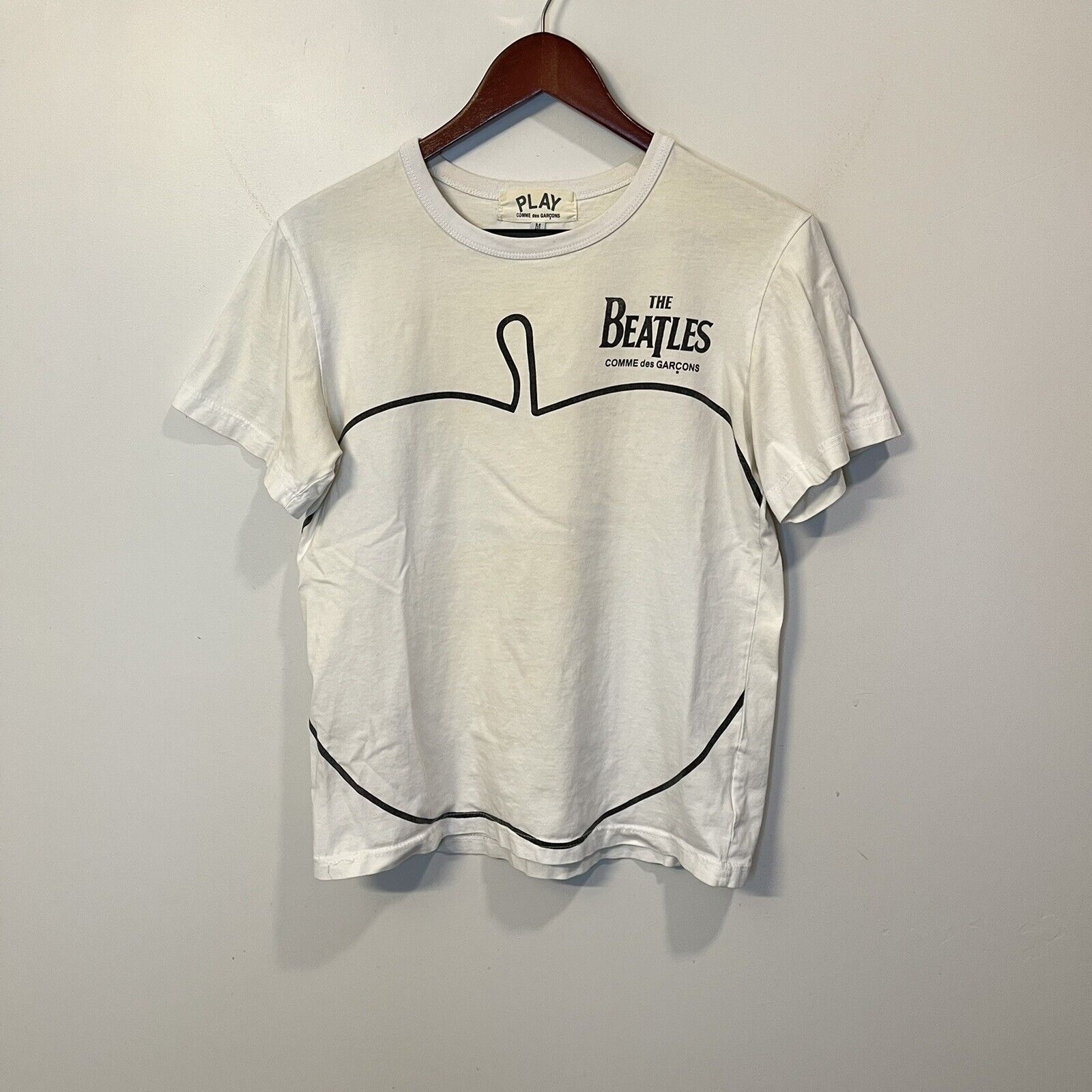 Comme des Garcons x Beatles Collaboration Short Sleeve T-shirt White M  Cotton