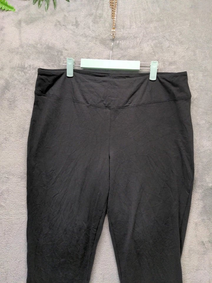 Wicked By Size 1X(16W-18W)女式休闲瑜伽运动休闲纯色黑色 — 第 2/4 张图片