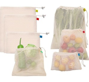 mesh drawstring produce bags