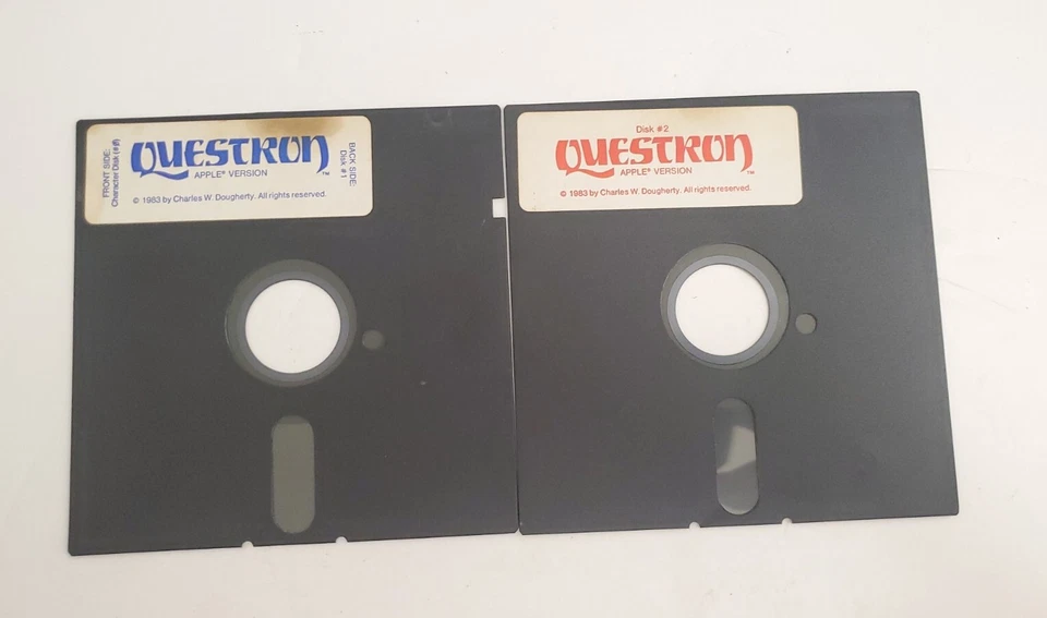 Video Game - Questron - Apple II (1983) disk one and two - Image 2 of 4