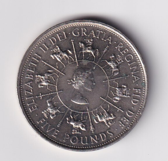 UK British 1993 £5 Pounds Coin ~ Queen Elizabeth 40 Years Reign | eBay