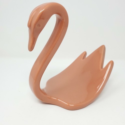 Vintage Vohann of California swan towel holder & soap dish (dish has chip) pink - Picture 7 of 7