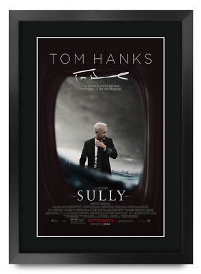 Sully Film Filmplakat Cast signiert gedruckt Autogramm A3 gerahmt Memorabilia