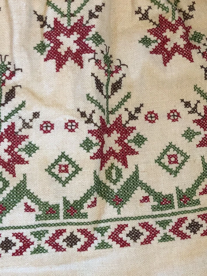 Rare Antique Greek Islands Drawstring Reticule Bag Hand Embroidered  Early 1900s - Image 4 of 4