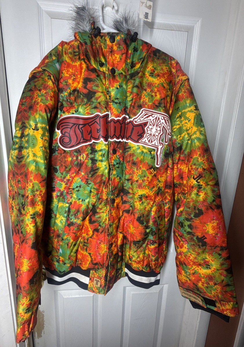 Vintage Tie Dye Technine Snowboard Jacket / Vest Zip Off Sleeves