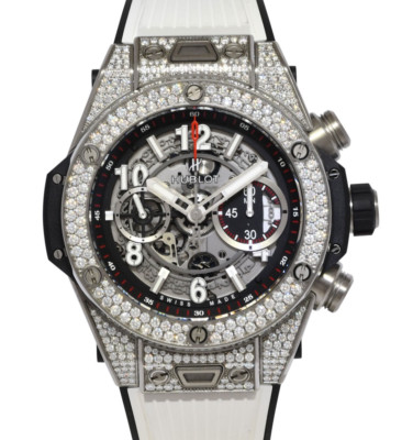 Hublot Big Bang Unico Titanium Pave Diamond 45mm Watch 411.NX.1170.RX.1704