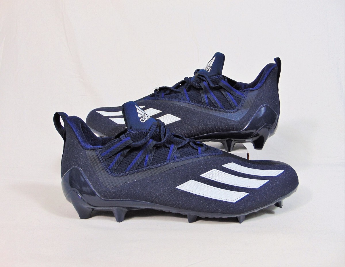 Adidas AdiZero 21 Navy Blue & White Football Cleats Sz 16 Adidas AdiZero 21 Navy Blue & White Football Cleats Sz 16