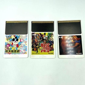 PC Engine HuCARD Momotaro Katsugeki Sengoku Mahjong Fire Pro Wrestling 2nd Japan
