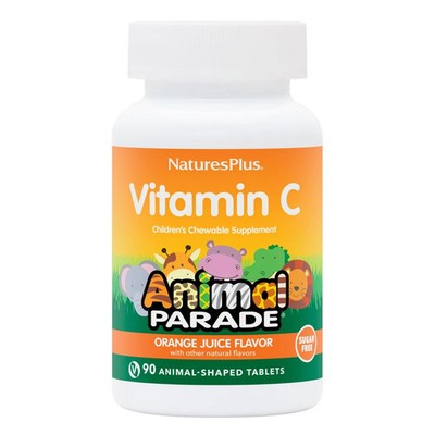 NaturesPlus Animal Parade Sugar-Free Children's Vitamin C Natural Orange Juic...