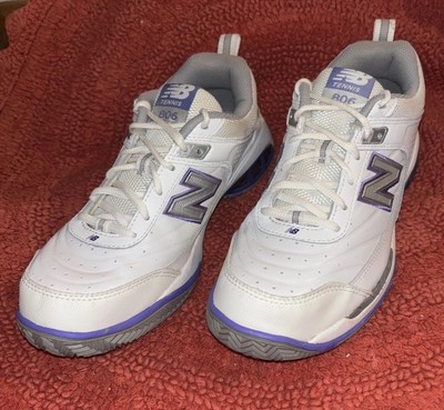 New Balance Women s 806 Tennis Sneaker Shoes, Sz 8.5 B, White & Lavender WC806W