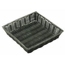 Square Black Washable Basket - 12"L x 12"W x 2 1/2"H