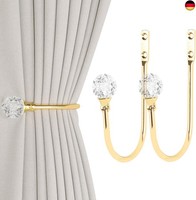 2 StüCk Robuste U-FöRmige Metall-Vorhanghalter Vorhang-Raffhalter Haken Mit T