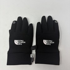 North Face Youth Etip Gloves Small Black Touchscreen Running Stretch Kids