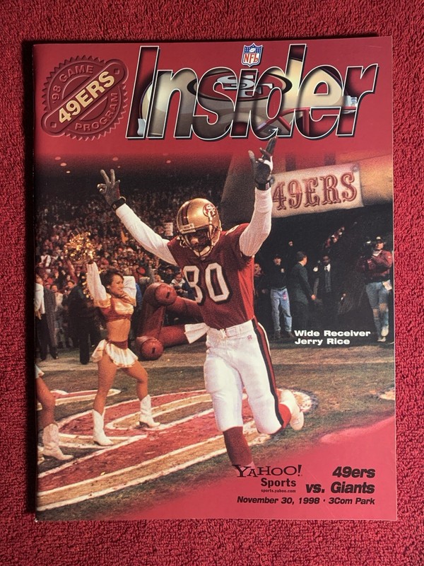 49ers Insider,  Game Program 1998 Jerry Rice vs NY Giants + 1999 49er Calendar