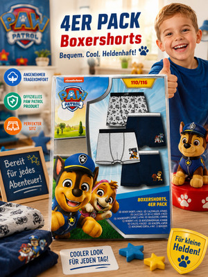 Paw Patrol Boxershorts 4er Pack 110/116 JUNGEN -  NEUWARE