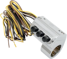 PERFORMANCE MACHINE (PM) Contour Billet Handlebar Switch - Left Side - Three