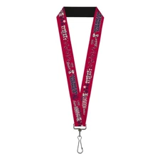 Buckle-Down Peanuts Lanyard, Peanuts Gang American Summer Poses Red Blue White,