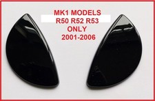 GLANZ SCHWARZ Mini R50 R52 R53 Waschdüse Abdeckungen Scheinwerfer MK1 DECHROM ABDECKUNGEN