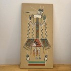 Vtg Fredrick Myerson Sand Painting Healing God Navajo Southwest Native Signed — photo 1