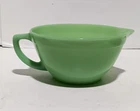 VTG FIRE KING JADEITE OVEN WARE MIXING BATTER  BOWL W/ SPOUT AND HANDLE