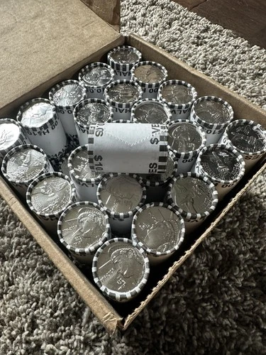 2026-D Half Dollars Box Of 50 Rolls Uncirculated ! Free shipping!!
