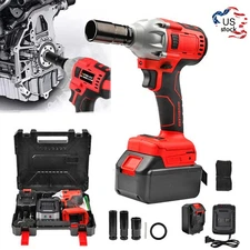 20V Cordless Electric Impact Wrench Gun 1/2'' with Battery High Power Driver