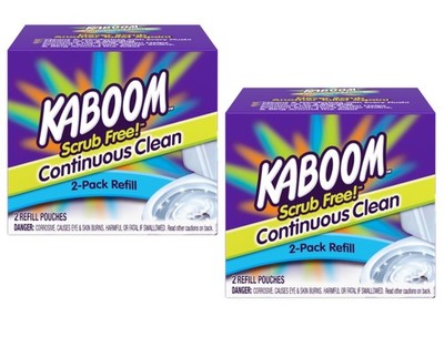 Kaboom Scrub Free Continuous Clean Toilet Cleaning Refill 2 Count (Pack of 2)