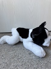 FAO Schwarz French Bulldog Lying Plush Stuffed Animal Adopt A Pets 15"