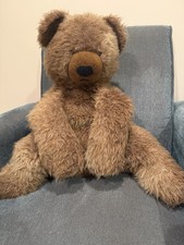 Vintage GUND Edison NJ 20 Shaggy Teddy Bear Brown Plush 1970s