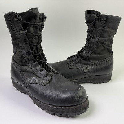 Wellco Jungle Boots Panama Sole Spike Protection Size 8 1/2 W Black