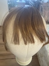 886 Human Clip In Bangs Excellent Quality Reddish Brown