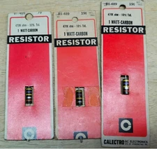 CALECTRO GC Electronics 1 watt 10% Carbon Composition Resistors 6 pieces