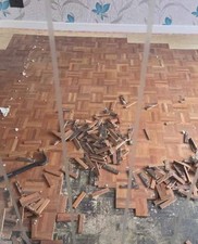Mahogany Parquet Flooring Reclaimed 1 m2 - 400 individual pieces 114.5 X 22.5mm