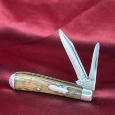 New York Knife Co Walden NY Pocket Knife Bone Dog-Leg Jack 1852-1931 Antique