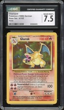 1999 Pokemon GERMAN Unlimited Base Set Glurak-Charizard Holo 4/102 CGC 7.5 NM +
