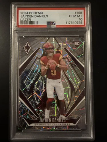 2024 Panini Phoenix - Rookie Jayden Daniels #198 Lazer PSA 10 GEM MINT