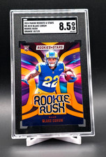 Blake Corum 2024 Panini Rookies & Stars Orange Rookie Rush #d /125 RRBCM SCG 8.5