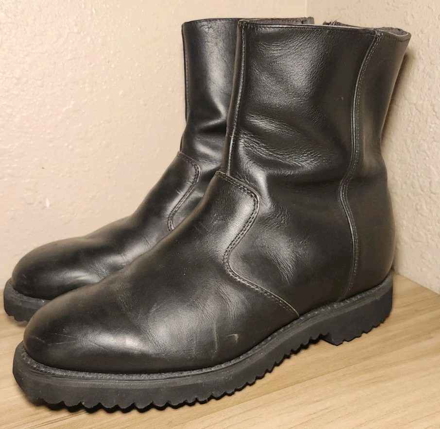 Vintage Union Made YKK Zipper Boots Women's 8 Moto Punk Biker