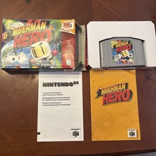 Bomberman Hero (Nintendo 64, 1998) In Box W/Manual Tested