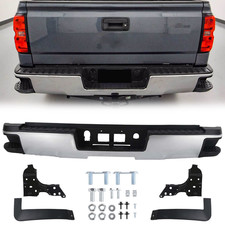 Chrome Rear Step Bumper Assembly For 2014-2018 Chevy Silverado Gmc Sierra 1500