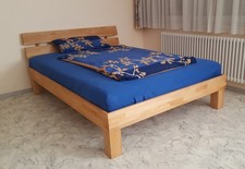 DOPPELBETT KERNBUCHE MASSIV GEÖLT MASSIVHOLZBETT  140X200 BETTGESTELL