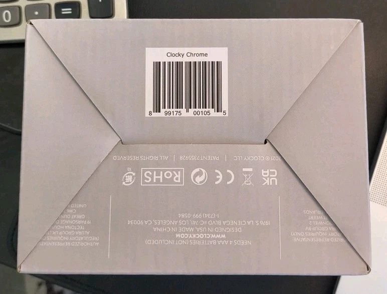 Clocky Alarm Clock on Wheels Chrome Runaway Rolling Alarm for Heavy Sleepers - Image 2 of 4