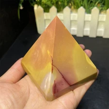 0.6LB 2.8"Natural Mookaite Jasper Pyramid Quartz Crystal Energy Reiki Mineral